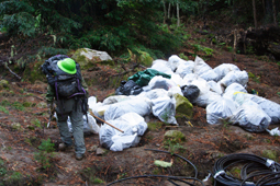 [Trash at the garden site]