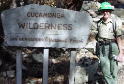 [Ranger Sharon Barfknecht in the Cucamonga]