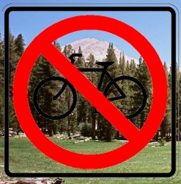 [No Bikes in Wilderness]