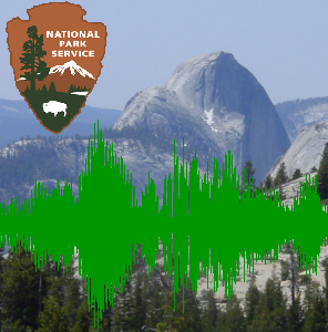 [Half Dome, NPS Logo, and audio waveform]