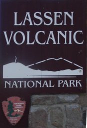 [Lassen Volcanic National Park sign]