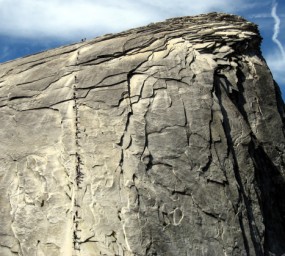 [Cable route on Half Dome]